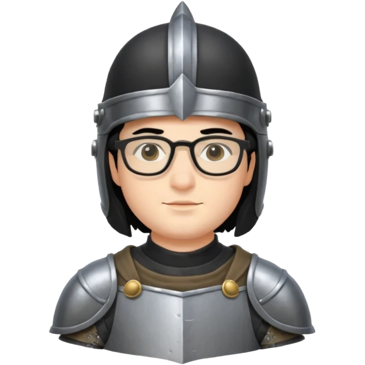 knight with glasses black hair emoji
