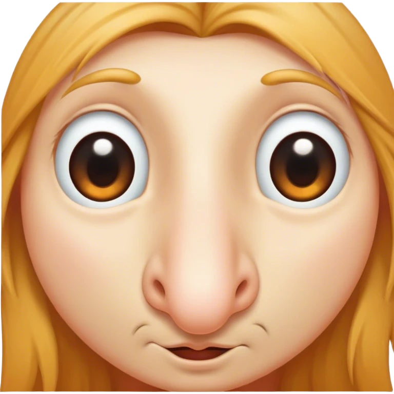 just a large nose with hair poking out the nostrils  emoji