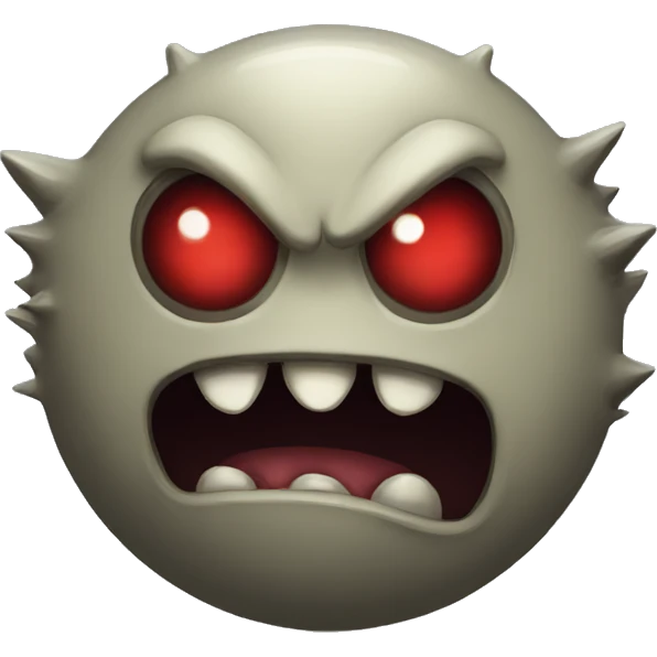 A big monster with red eyes emoji