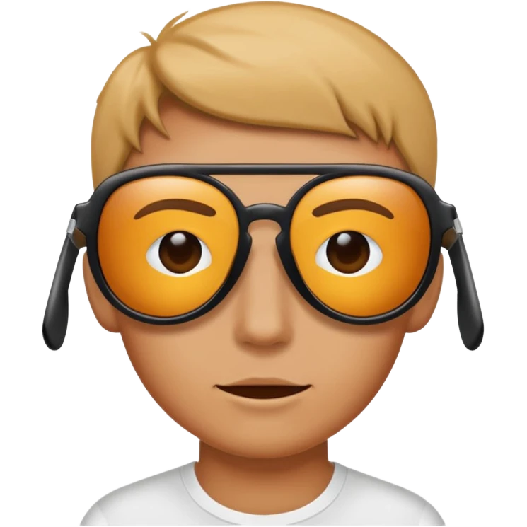 Peering over the rim of sunglasses emoji
