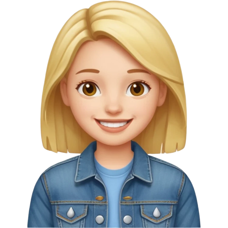 girl in jean jacket emoji