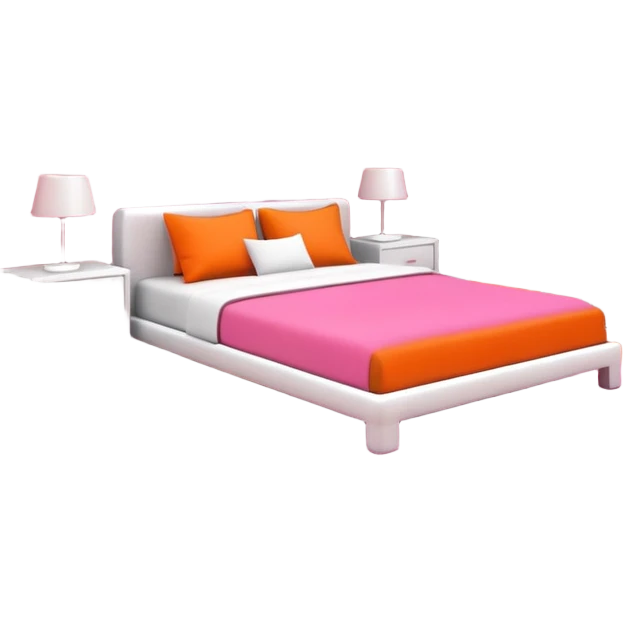 Pinkorangewhite room emoji