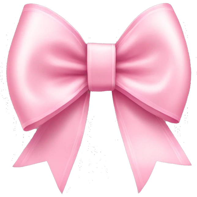 light pink ribbon bow emoji
