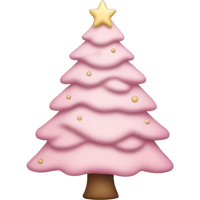 pastel pink christmas tree emoji
