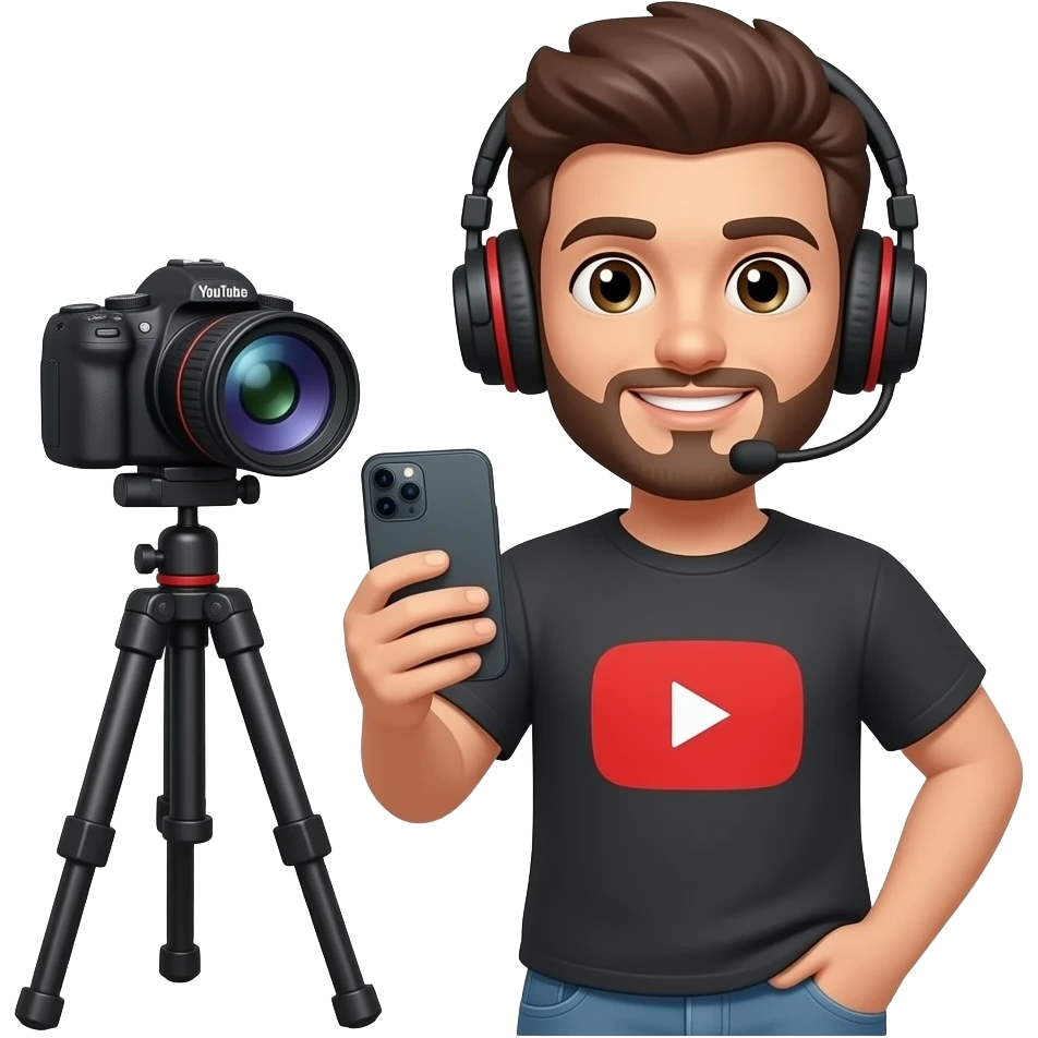 YouTube content creator: holding a camera or smartphone emoji