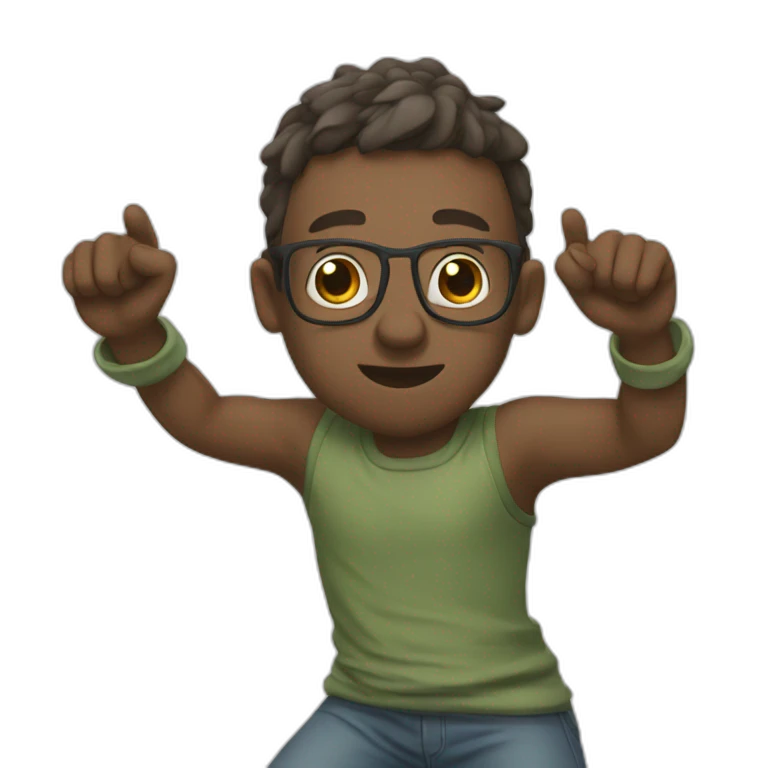 Gars qui fait un dab emoji