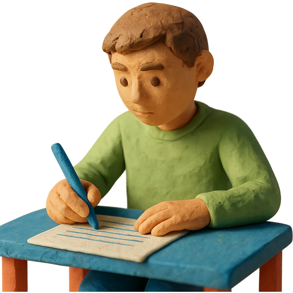 student writing a scientific paper emoji