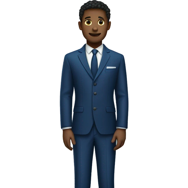 dark blue suit  emoji