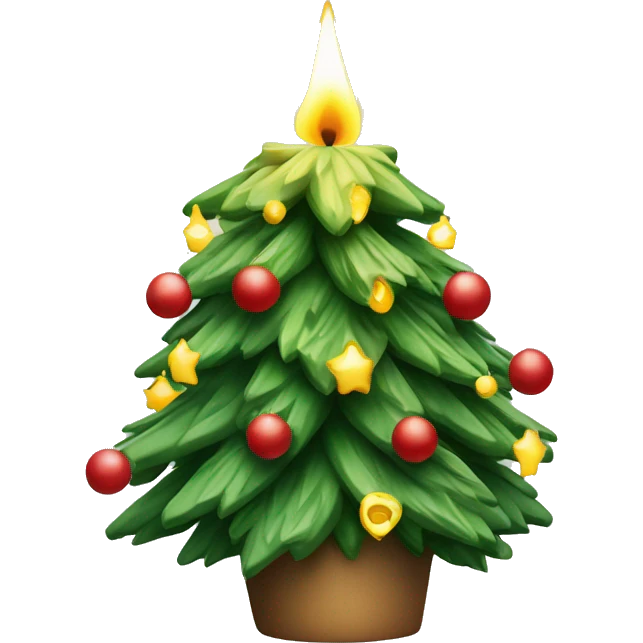 Swedish christmas tree with candle emoji
