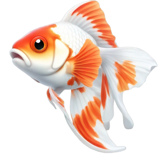 red and white Goldfish emoji