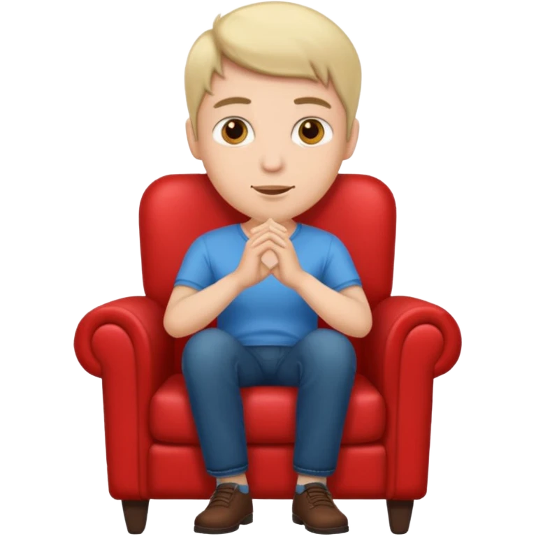 Guy in a chair asking emoji