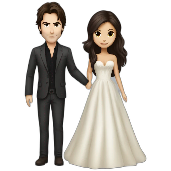Ian Somerhalder  embrasse Nina Dobrev emoji