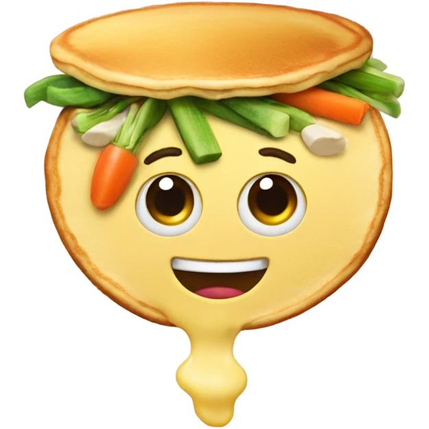 pancake with vegetables emoji