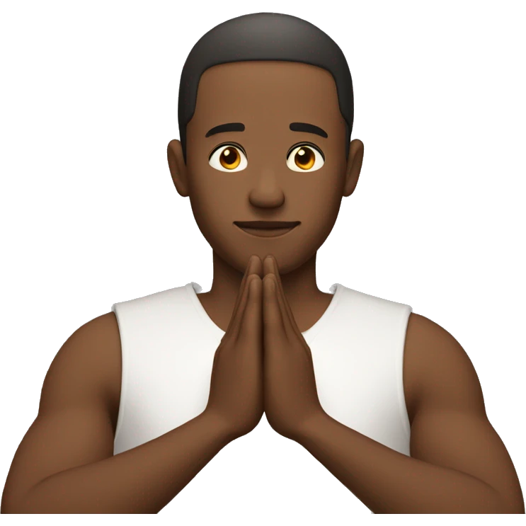 no person, just prayer hands without sleeves emoji