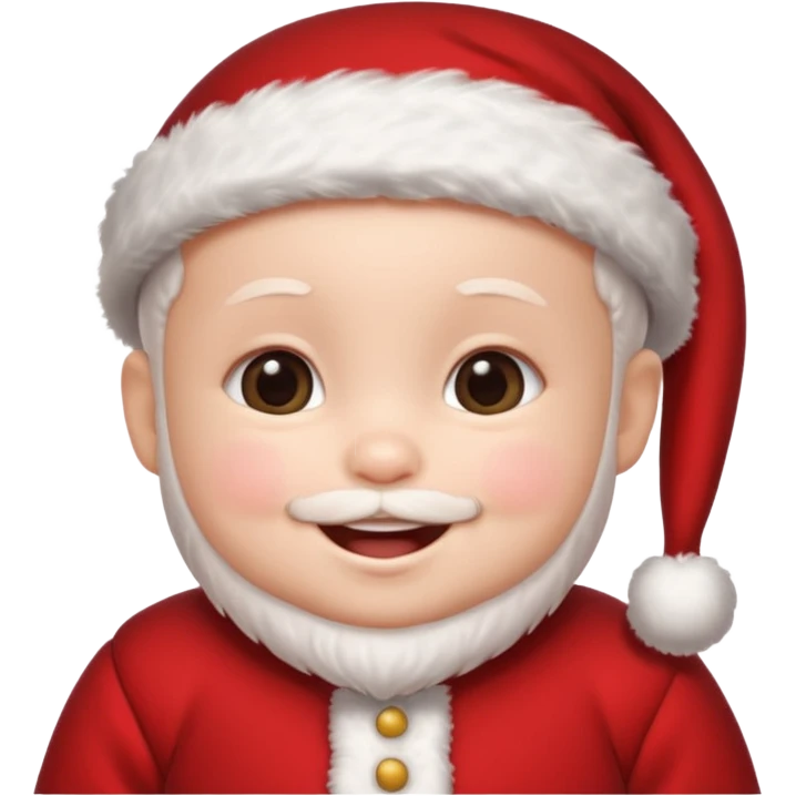 a baby wearing santa clothes emoji