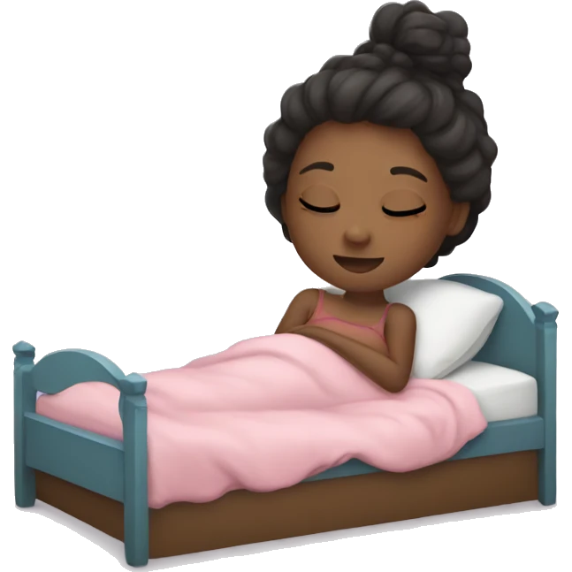 girl sleep on the mon emoji