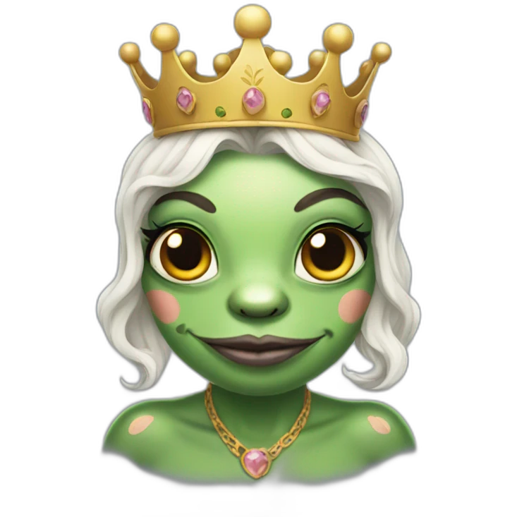 Frog queen with tattoos emoji