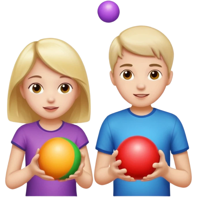Naked boy and girl with balls and Virgina  emoji
