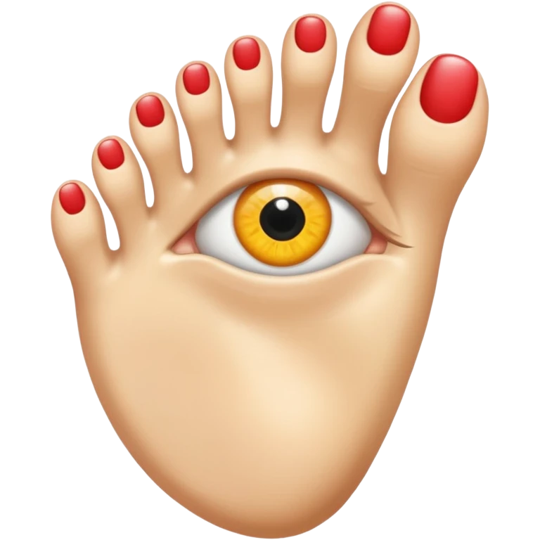 The foot emoji but everything EXCEPT the toes are the eye emoji emoji