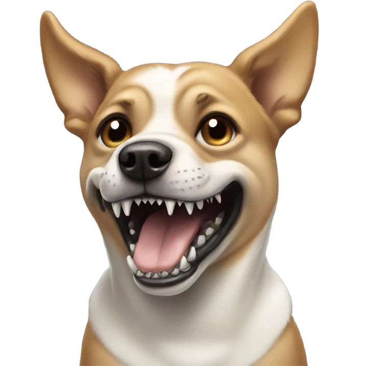 Dog with shark teeth emoji