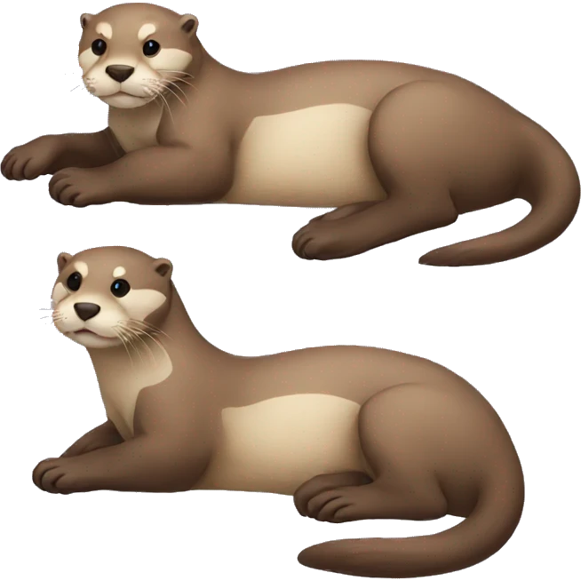 Laying otter  emoji