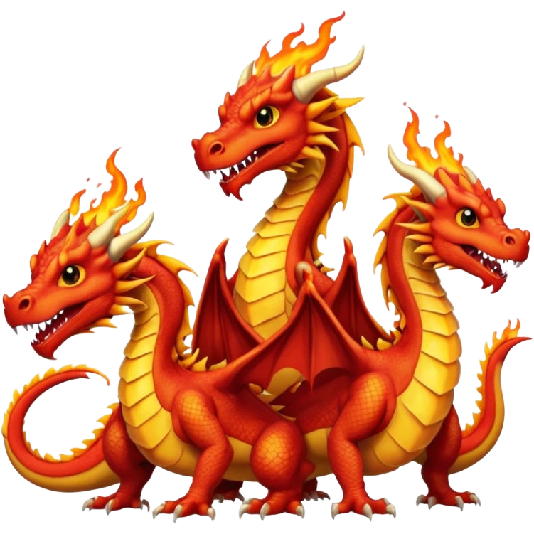 Three head dragon with one tail emoji