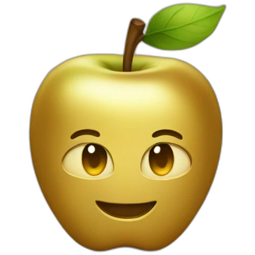 Gold apple emoji