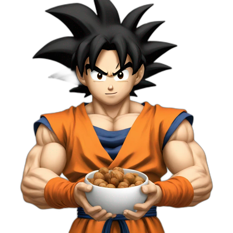 goku holding nuts emoji