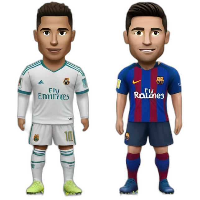 Cristiano ronaldo in lionel messi emoji