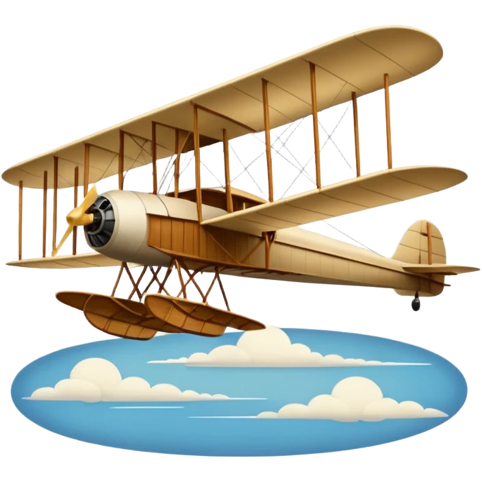 Wright flyer gliding for the first time  emoji