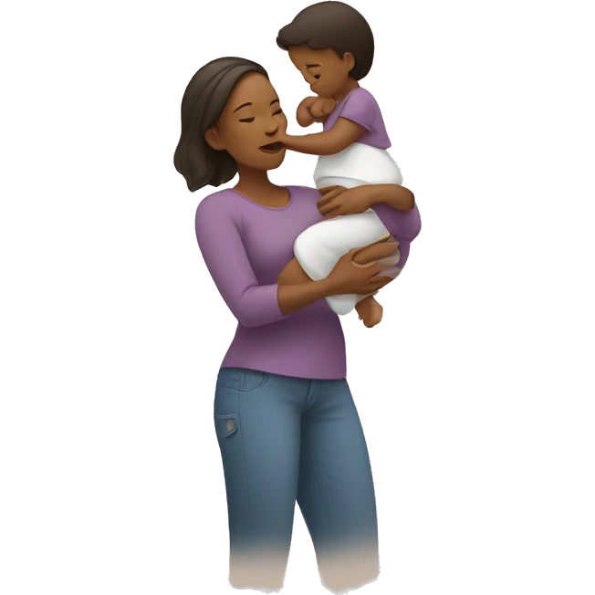 Mom carrying baby  emoji