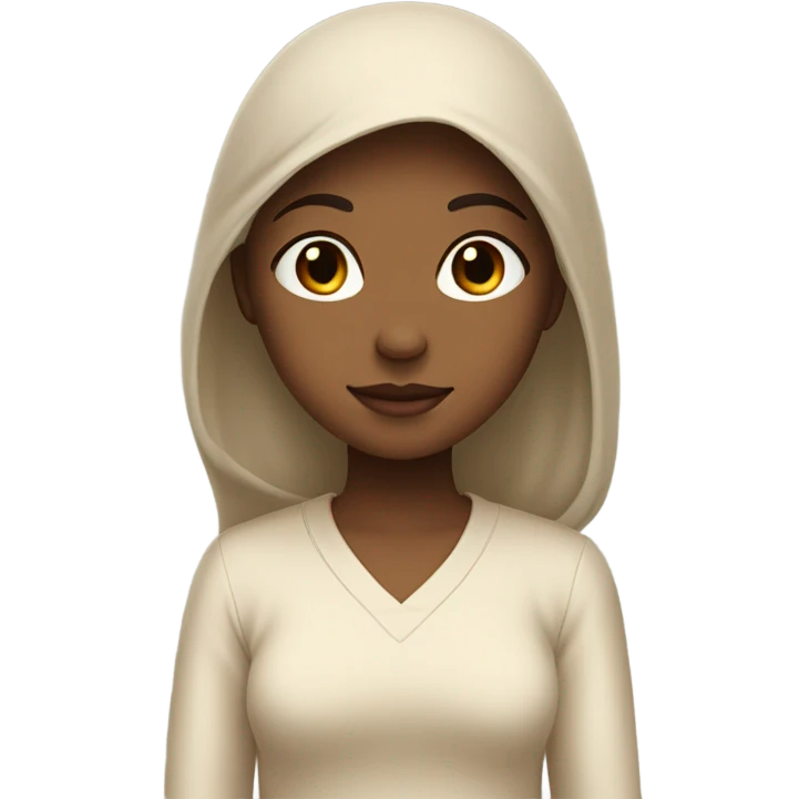 Beige mood girl emoji