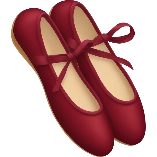 dark red ballerina shoes emoji