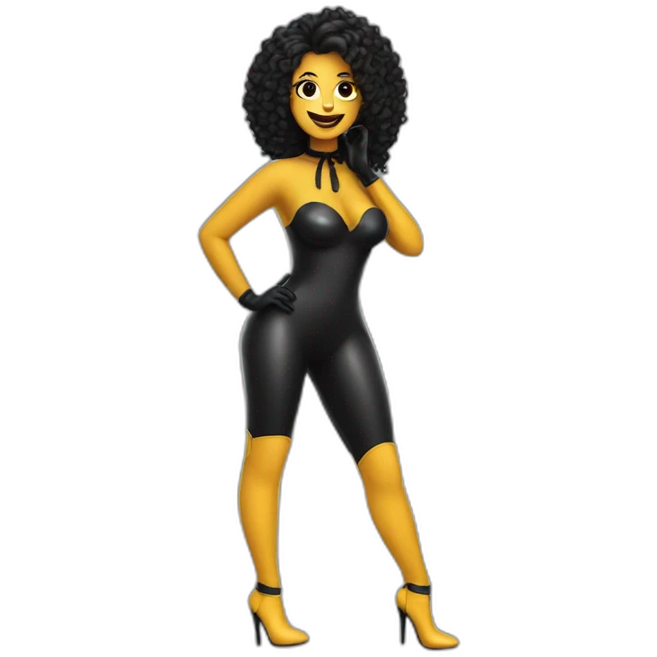 curvy girl in latex  emoji
