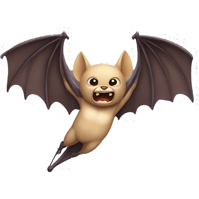 fighting angry classic bat with wings emoji