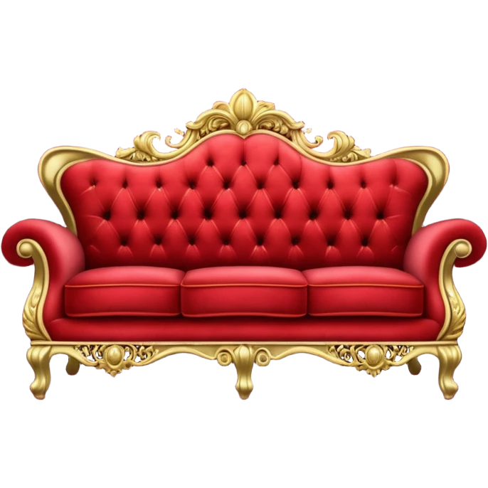 Vintage Sparkly red sofa emoji