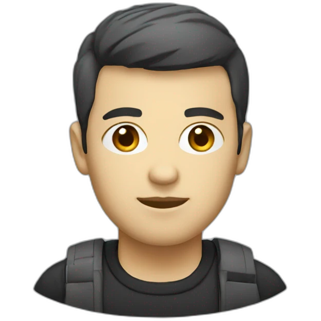 white programmer with dark short hair emoji