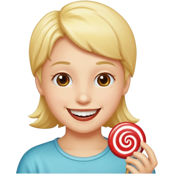 Dil cıkaran emoji şeker yiyor emoji