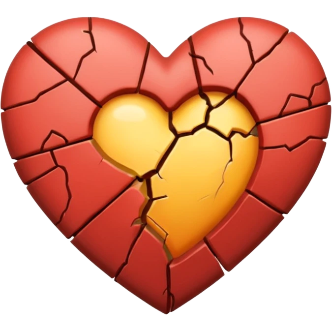 fissured heart sticked together emoji