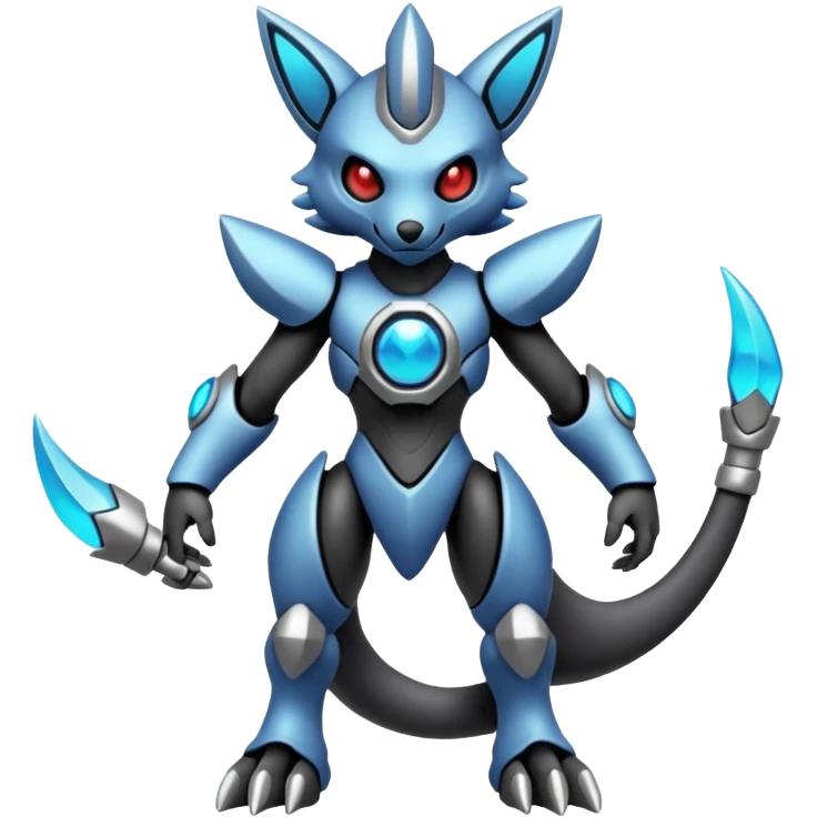Futuristic Primagen-Protogen-Fakémon-Pokémon-creature-fusion (full body) emoji