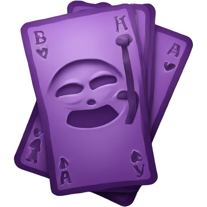 cards purple colors with text emoji