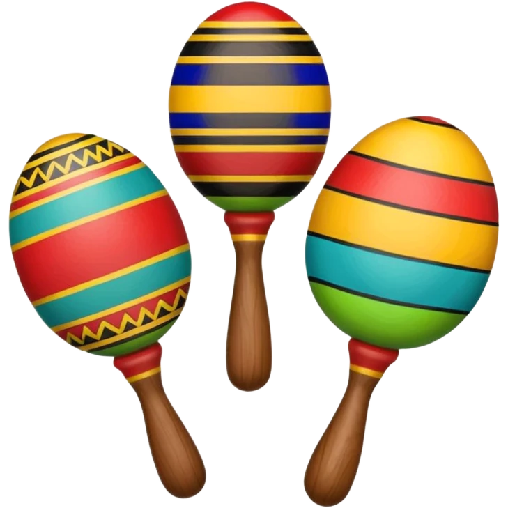 Colorful maracas with tribal patterns and small bead sounds.


 emoji