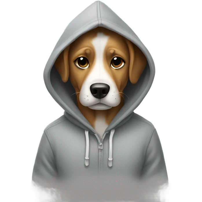 dog wearing hoodie emoji