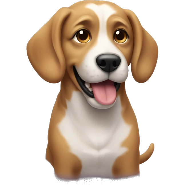 Dog with a michrophone emoji