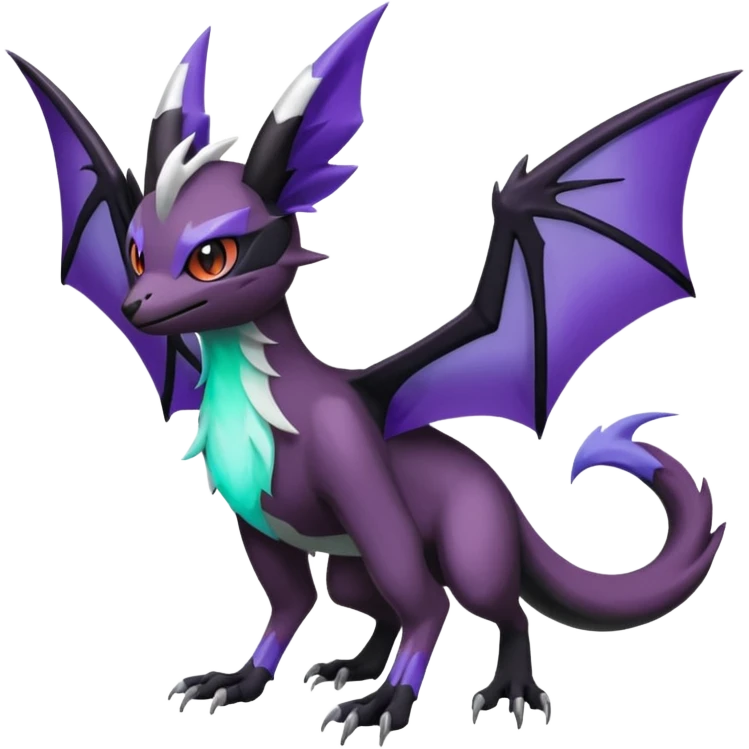 Noibat-Noivern-Mightyena-Silvally-Fakémon-hybrid-creature (full body)  emoji