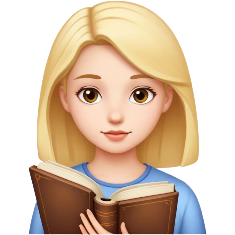 girl with book emoji