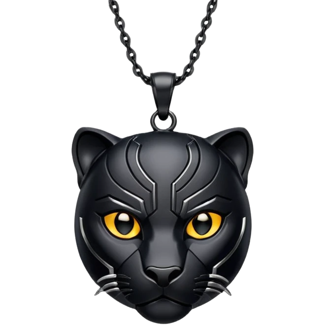 Black panther necklace emoji