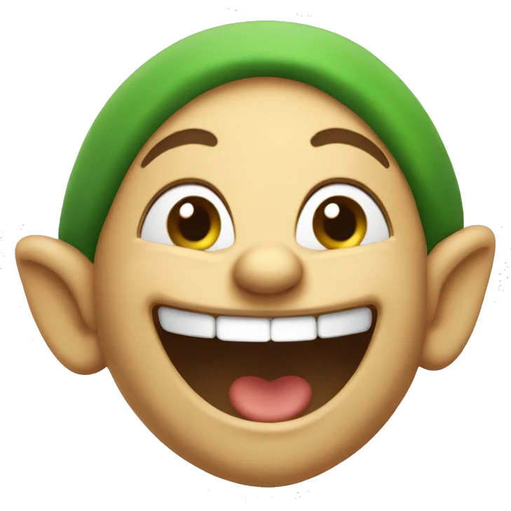 Laughing elf emoji