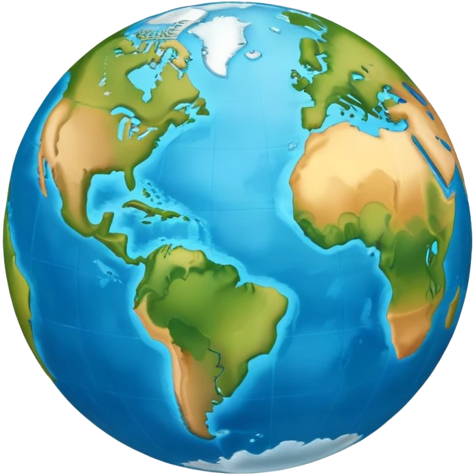 Earth globe showing continents and oceans emoji
