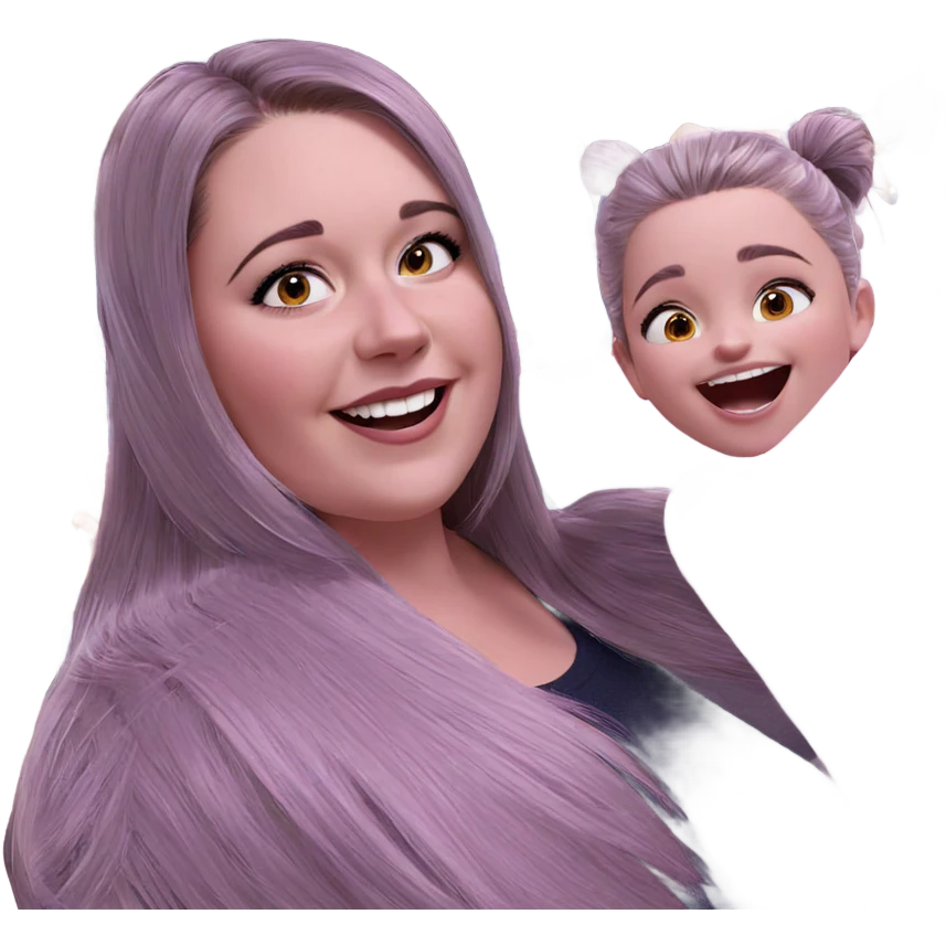 happy girls sharing a moment emoji